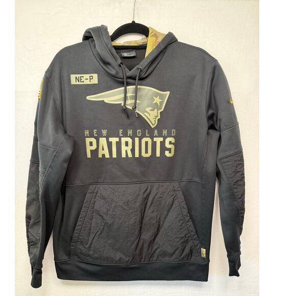 Nike OnField NFL New England Patriots Salute to Service Hoodie, Large